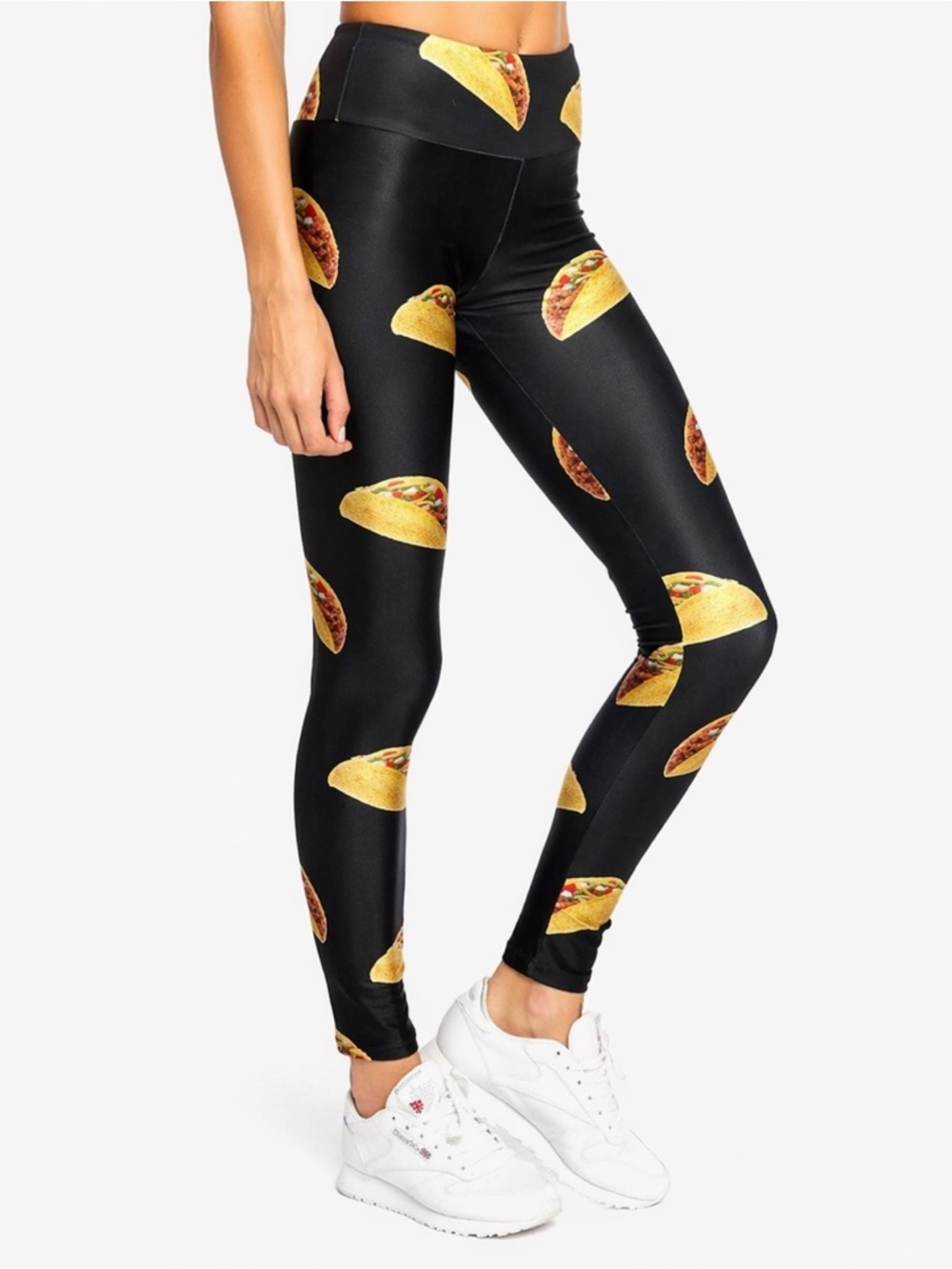 GOLDSHEEP High Rise Ground Beef Taco Funny Novelty Print Leggings‎